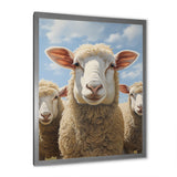 Sheep Family Selfie - Sheep Canvas Wall Art