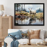 Sheep Reflection - Sheep Wall Art Prints