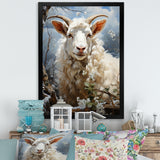 White Sheep's Siesta - Sheep Framed Canvas Art