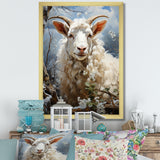 White Sheep's Siesta - Sheep Framed Canvas Art