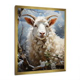 White Sheep's Siesta - Sheep Framed Canvas Art