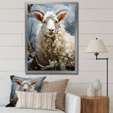 White Sheep's Siesta - Sheep Framed Canvas Art