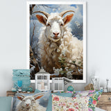 White Sheep's Siesta - Sheep Framed Canvas Art