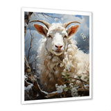 White Sheep's Siesta - Sheep Framed Canvas Art