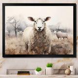 Sheep Silent Symphony - Animals Canvas Wall Art