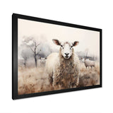 Sheep Silent Symphony - Animals Canvas Wall Art