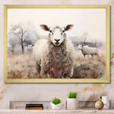 Sheep Silent Symphony - Animals Canvas Wall Art