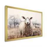 Sheep Silent Symphony - Animals Canvas Wall Art