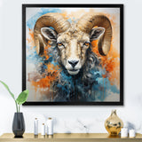 Teal Sheep Transcendent Wool - Sheep Canvas Wall Art
