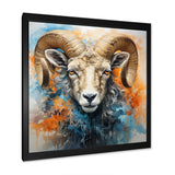 Teal Sheep Transcendent Wool - Sheep Canvas Wall Art