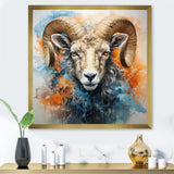 Teal Sheep Transcendent Wool - Sheep Canvas Wall Art
