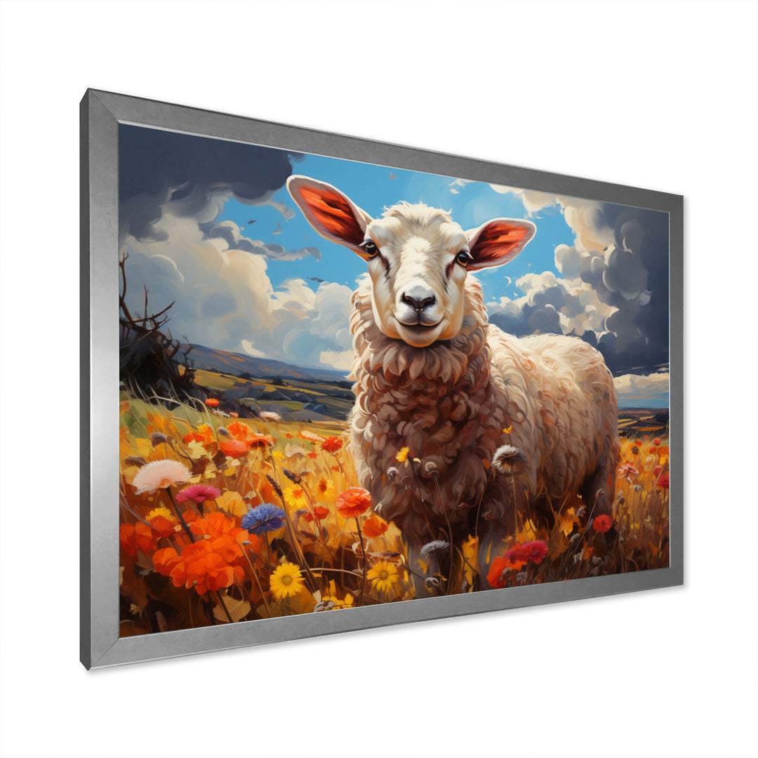 Sheep Vibrant Meadows - Sheep Wall Decor