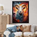 Teal Sheep Woolen Symphony - Teal Sheep Wall Art