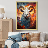 Teal Sheep Woolen Symphony - Teal Sheep Wall Art