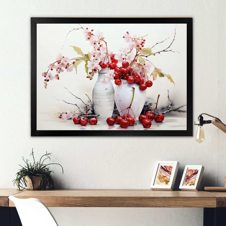 Cherry Simplicity - Food &amp; Beverage Canvas Wall Art