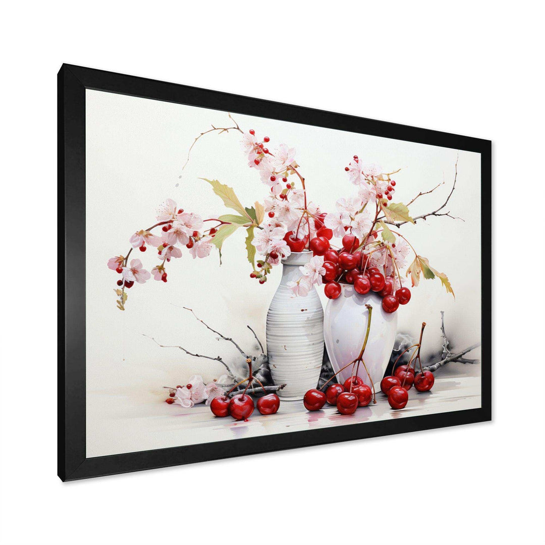 Cherry Simplicity - Food &amp; Beverage Canvas Wall Art
