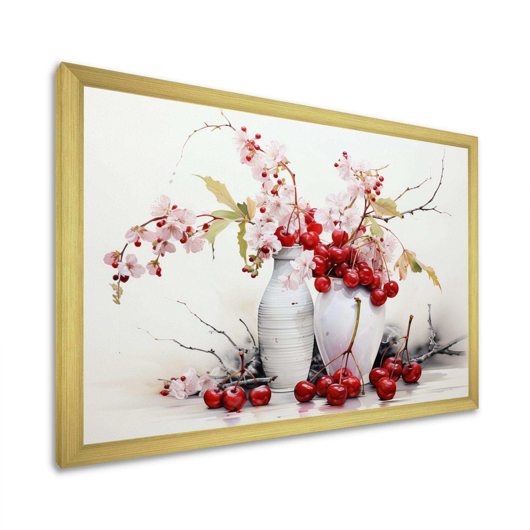 Cherry Simplicity - Food &amp; Beverage Canvas Wall Art