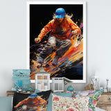 Skateboard Abstract Ollie - Skateboard Canvas Wall Art