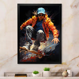 Skateboard Dynamic Grind - Skateboard Canvas Wall Art
