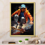 Skateboard Dynamic Grind - Skateboard Canvas Wall Art