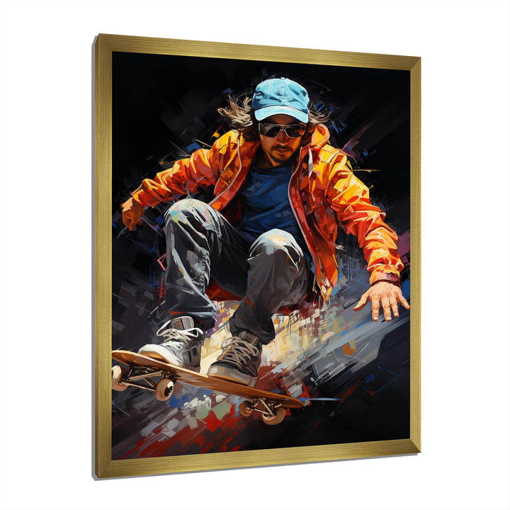 Skateboard Dynamic Grind - Skateboard Canvas Wall Art