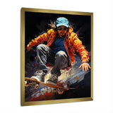 Skateboard Dynamic Grind - Skateboard Canvas Wall Art