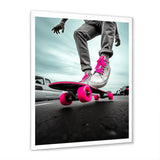 Pink Skateboard Dreams - Skateboard Canvas Wall Art