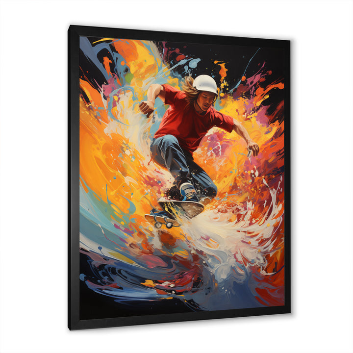 Skateboard Synchrony - Skateboard Canvas Wall Art