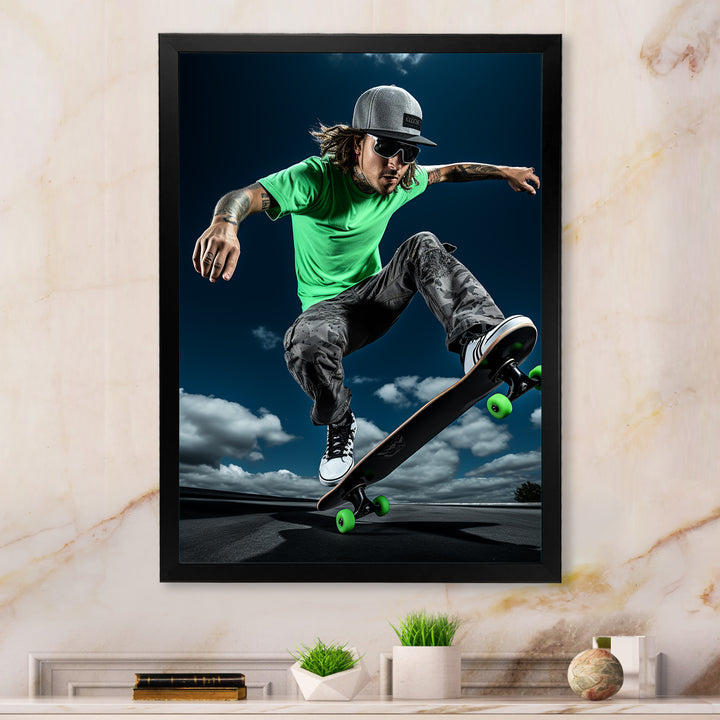 Skateboard Thrills - Skateboard Canvas Wall Art