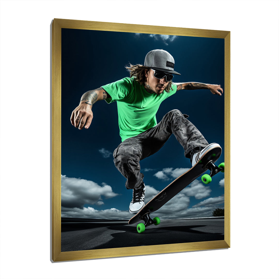Skateboard Thrills - Skateboard Canvas Wall Art