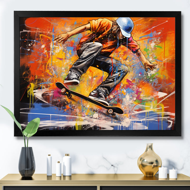 Skateboard Street Canvas I - Skateboard Canvas Wall Art