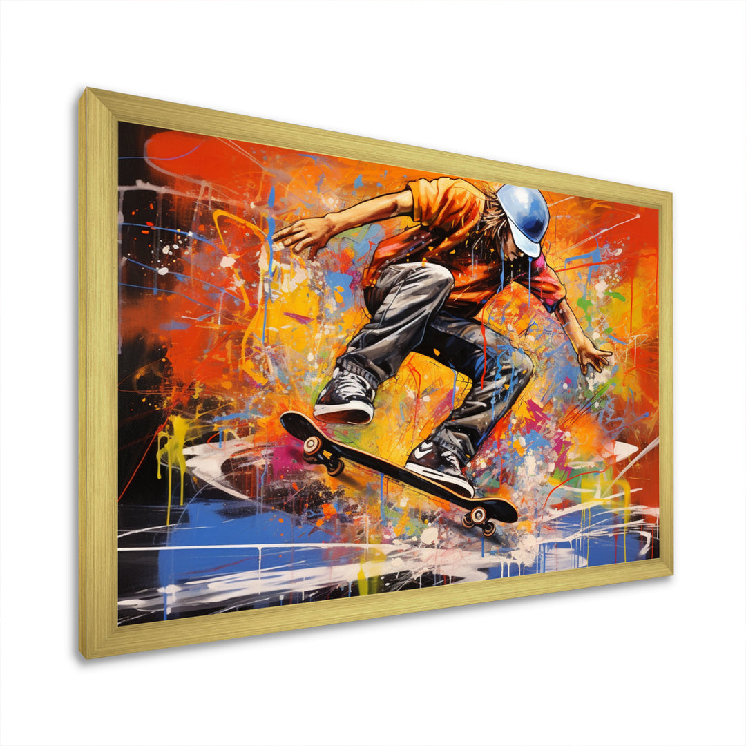 Skateboard Street Canvas I - Skateboard Canvas Wall Art