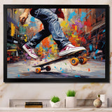 Skateboard Street Fusion - Skateboard Canvas Wall Art