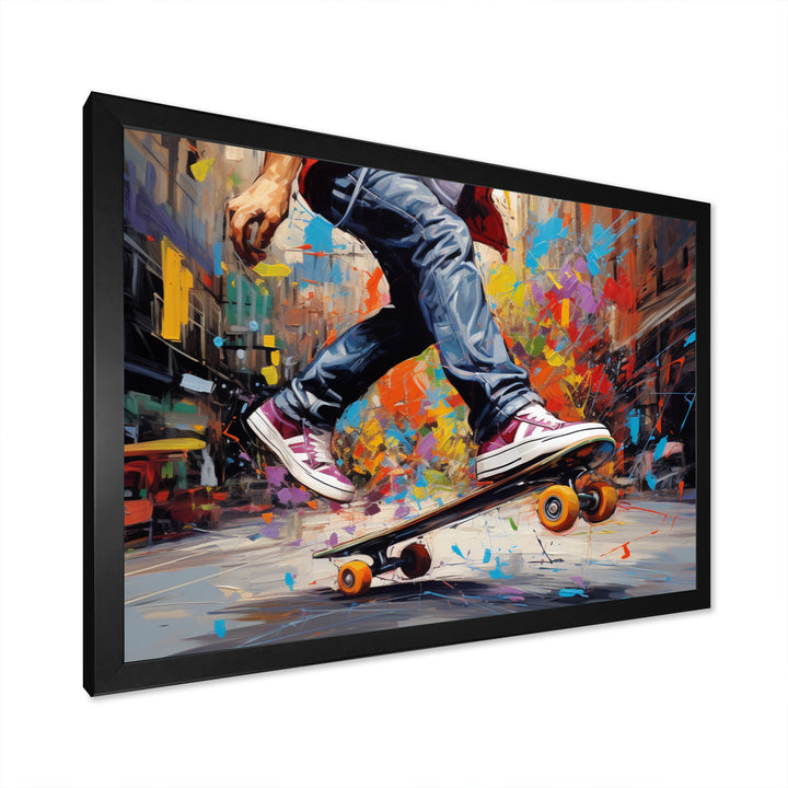 Skateboard Street Fusion - Skateboard Canvas Wall Art