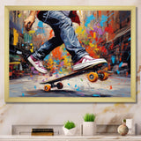 Skateboard Street Fusion - Skateboard Canvas Wall Art