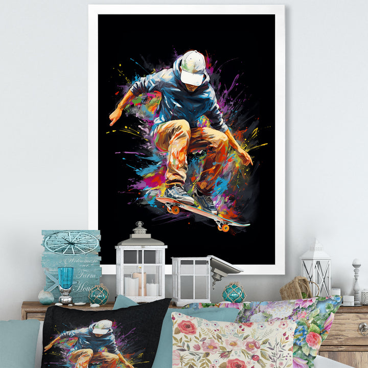 Skateboard Urban Flow I - Skateboard Canvas Wall Art