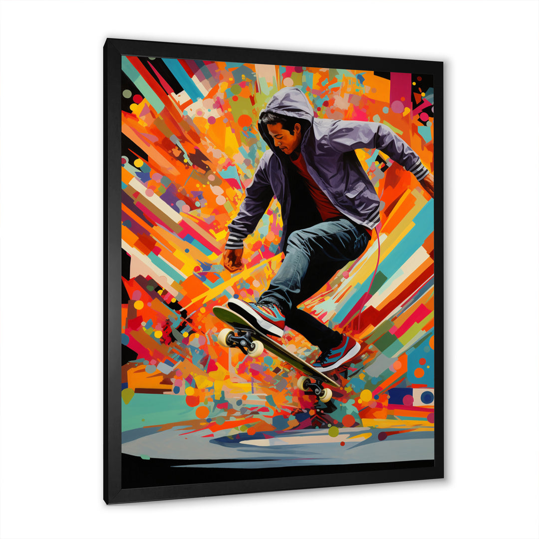 Skateboard Urban Rhythms - Skateboard Canvas Wall Art