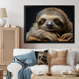 Cute Sloth Portrait - Brown Sloth Wall Art