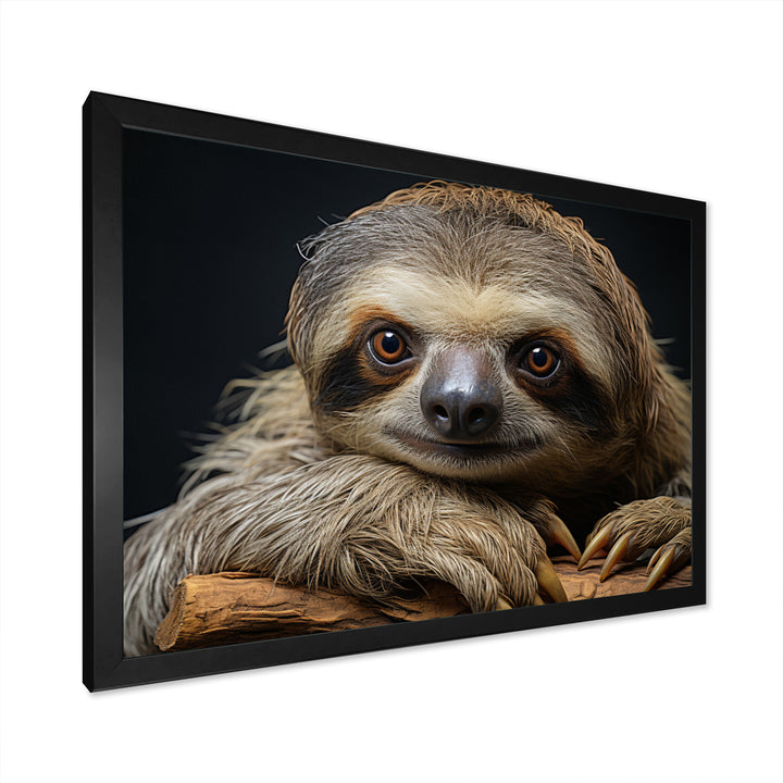 Cute Sloth Portrait - Brown Sloth Wall Art