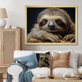 Cute Sloth Portrait - Brown Sloth Wall Art