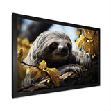 Sloth Slow Motion Portrait - Sloth Home Decor Art