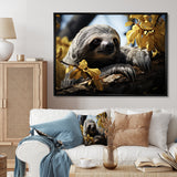 Sloth Slow Motion Portrait - Sloth Home Decor Art