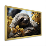 Sloth Slow Motion Portrait - Sloth Home Decor Art