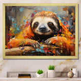 Slumbering Sloth Collage - Sloth Living Room Wall Art