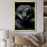 Black Snake Vibrant Portrait - Snake Canvas Wall Art