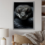Black Snake Vibrant Portrait - Snake Canvas Wall Art