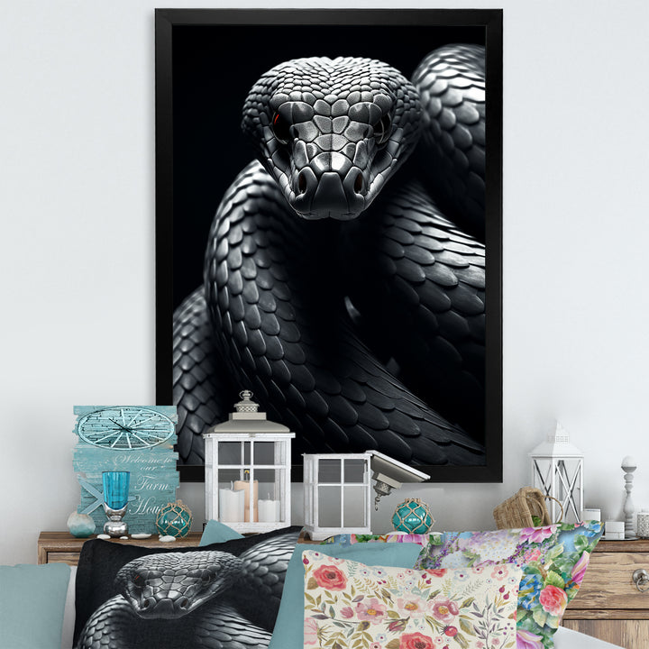 Black Snake Slithering Grace - Snake Wall Decor