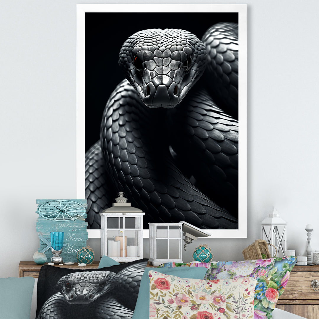 Black Snake Slithering Grace - Snake Wall Decor