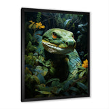 Green Snake Solitude - Snake Wall Art Prints