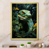 Green Snake Solitude - Snake Wall Art Prints